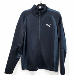 Puma Men's Black/Navy Zip-Up Track Jacket